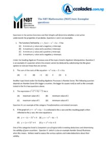 national benchmark test past papers